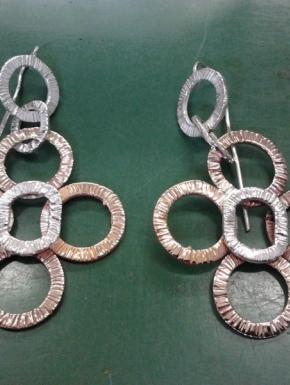 orecchini candellier ag925 e bronzo