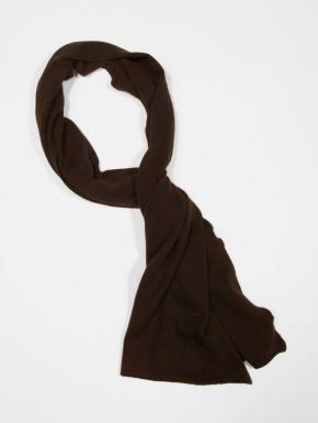 sciarpa di puro cashmere unisex colore marrone scuro