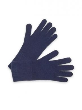 guanti donna di puro cashmere  colore blu