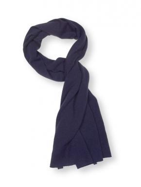 sciarpa di puro cashmere unisex colore blu navy